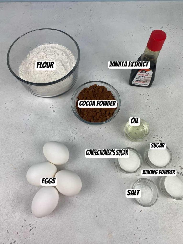 ingredients for chocolate crinkles