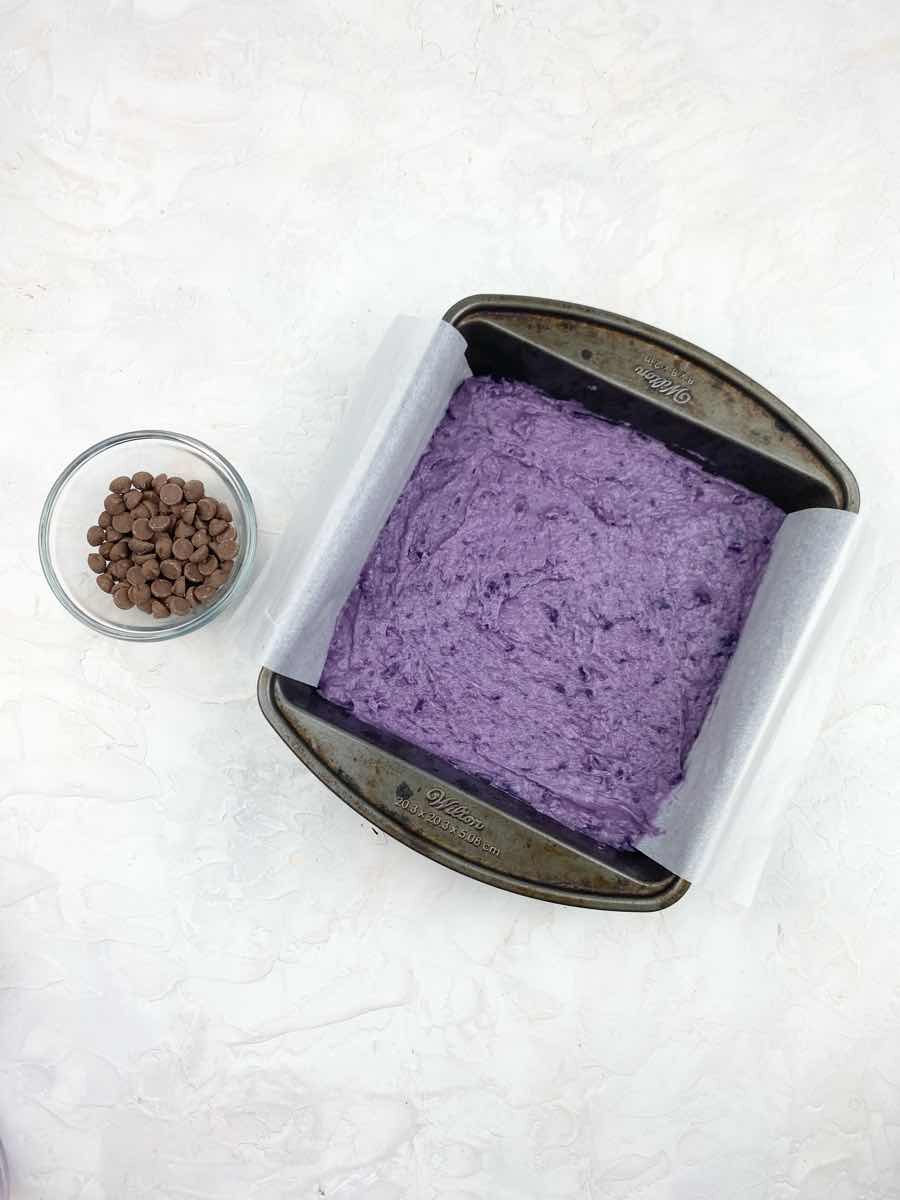 bake ube brownies for 15 minutes