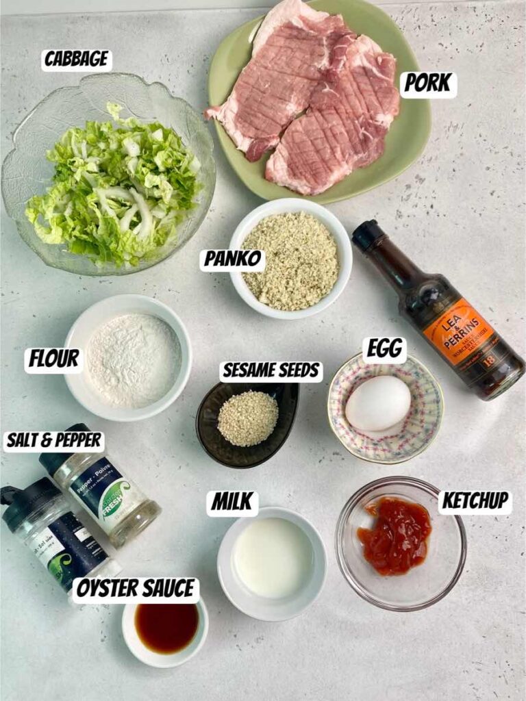 ingredients needed for tonkastu pork chops