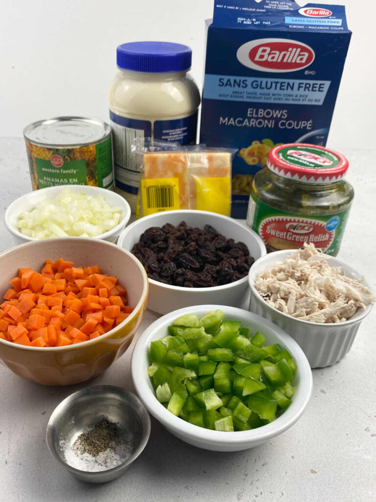 ingredients needed for filipino chicken macaroni salad