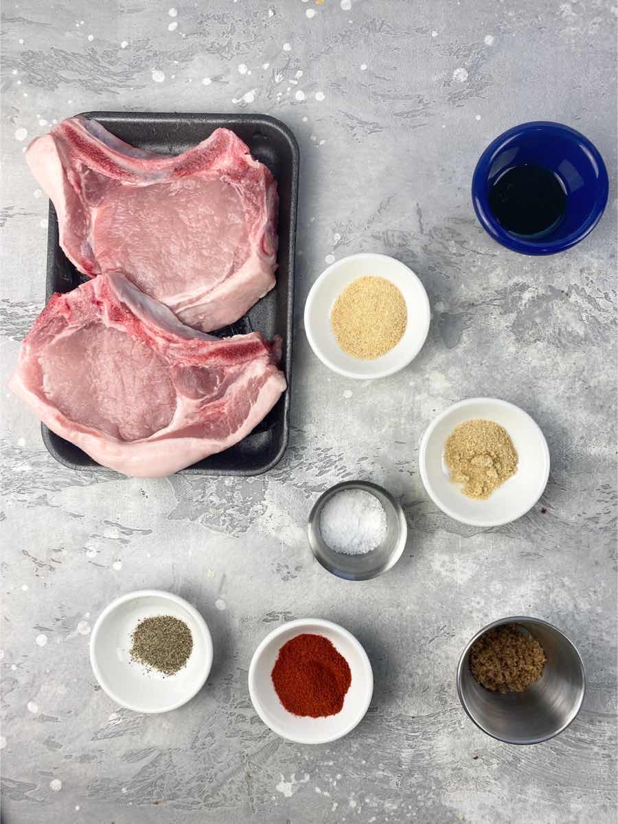 ingredients needed for air fryer pork chops