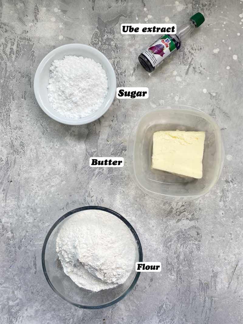 ingredients needed for ube sugar cookies