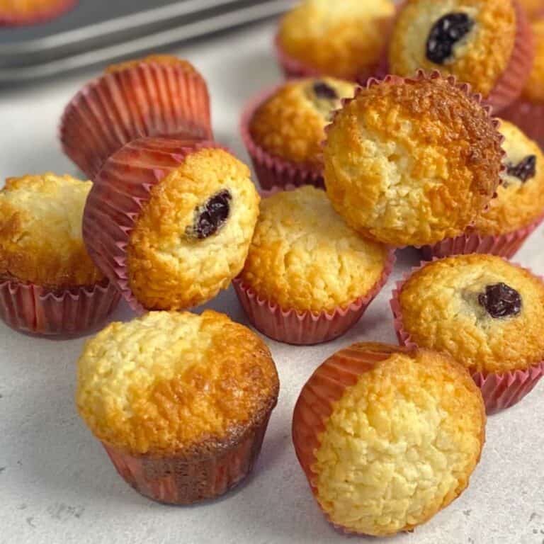 freshly baked filipino coconut macaroons with raisins
