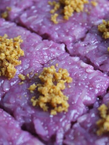 purple biko recipe with latik