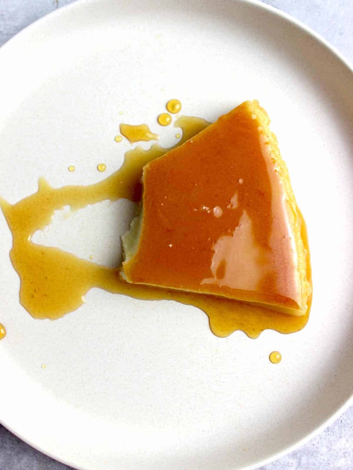 a plate of glutinous rice flan 