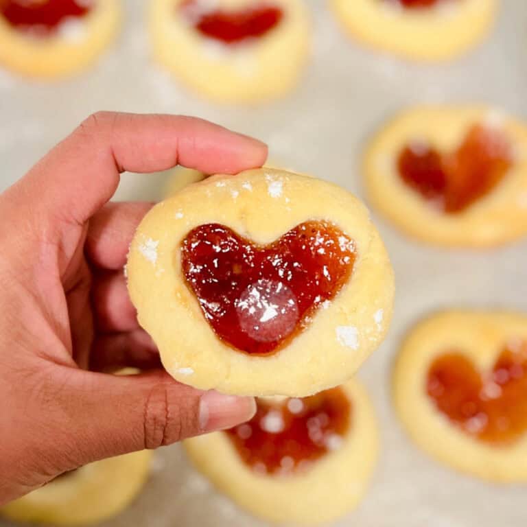 Thumbprint Heart Cookies