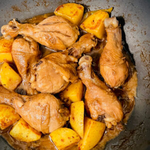 chicken adobo with potatoes in one pot