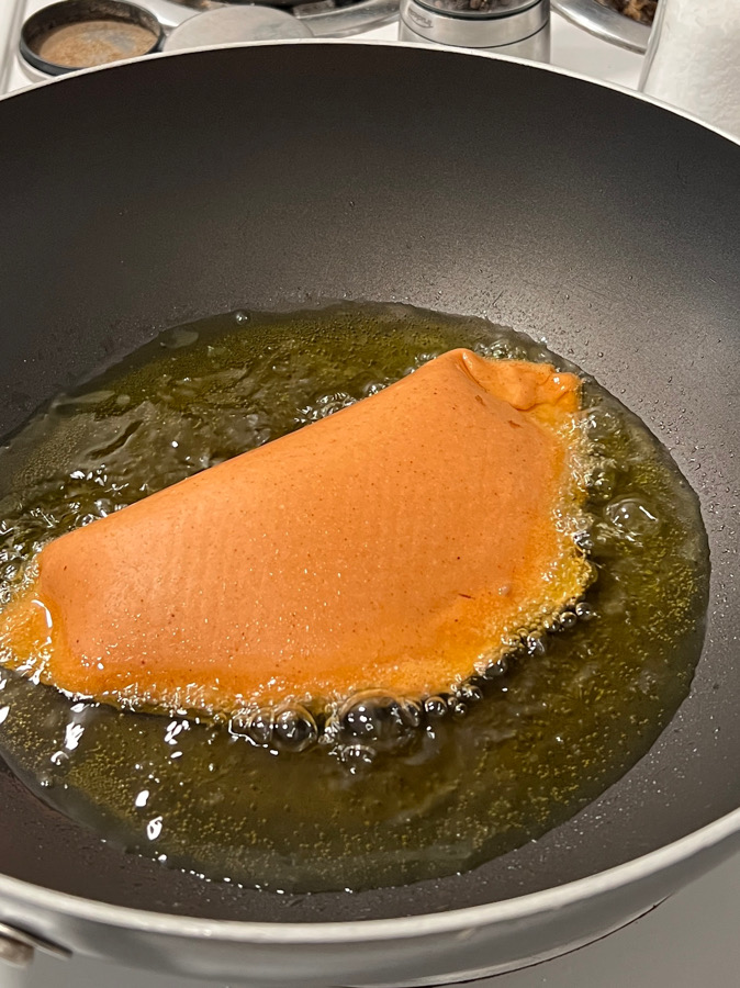 deep fry in hot oil