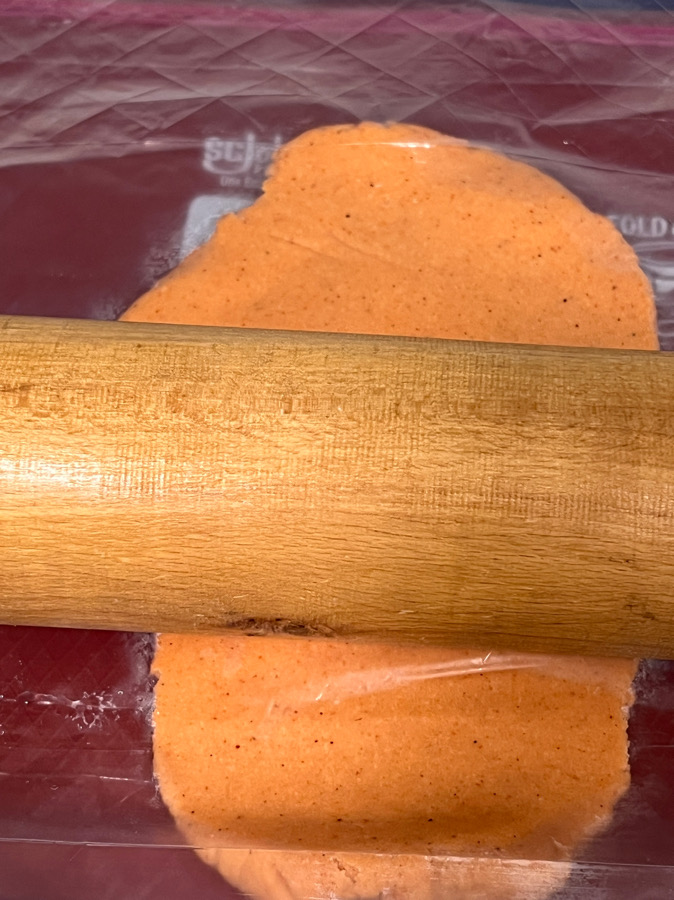roll ilocos empanada dough in surface